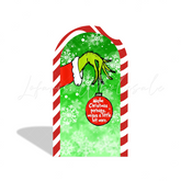 Grinch Cartoon Happy Birthday Party Arch Backdrop Wall Cloth Cover